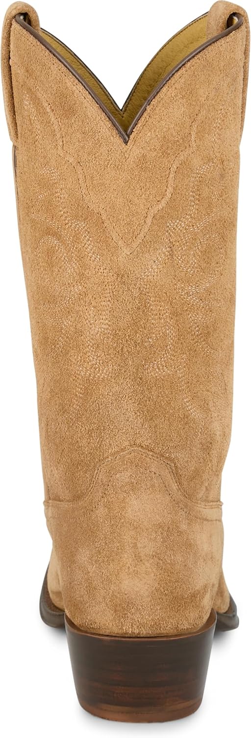Tony Lama Plano 12" Suede Western Boots for Men - Derby Collection - Medium Round Toe Classic Leather Outsole