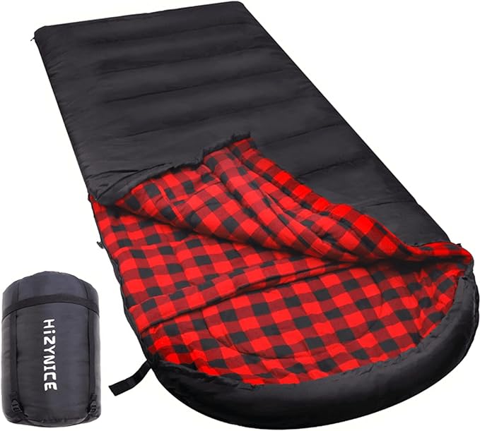 POEPORE 0 Degree Sleeping Bag 100% Cotton Flannel XXL Cold - View #7