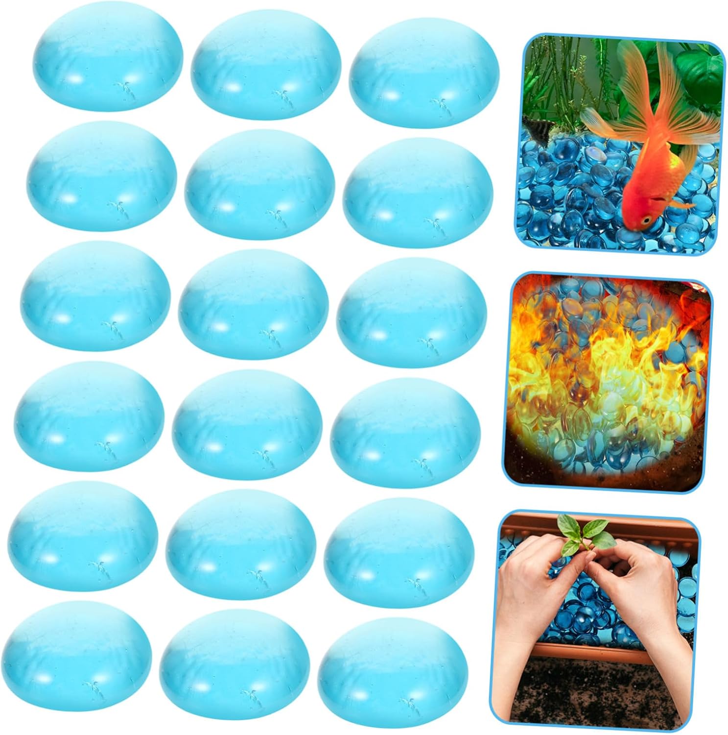 Light Light-Resistant Glass Beads Bag for Fire Pit Decoration Non-Toxic Reflective Gravel for Aquarium Plant Pots Floral Arrangements and Craft DIY Projects