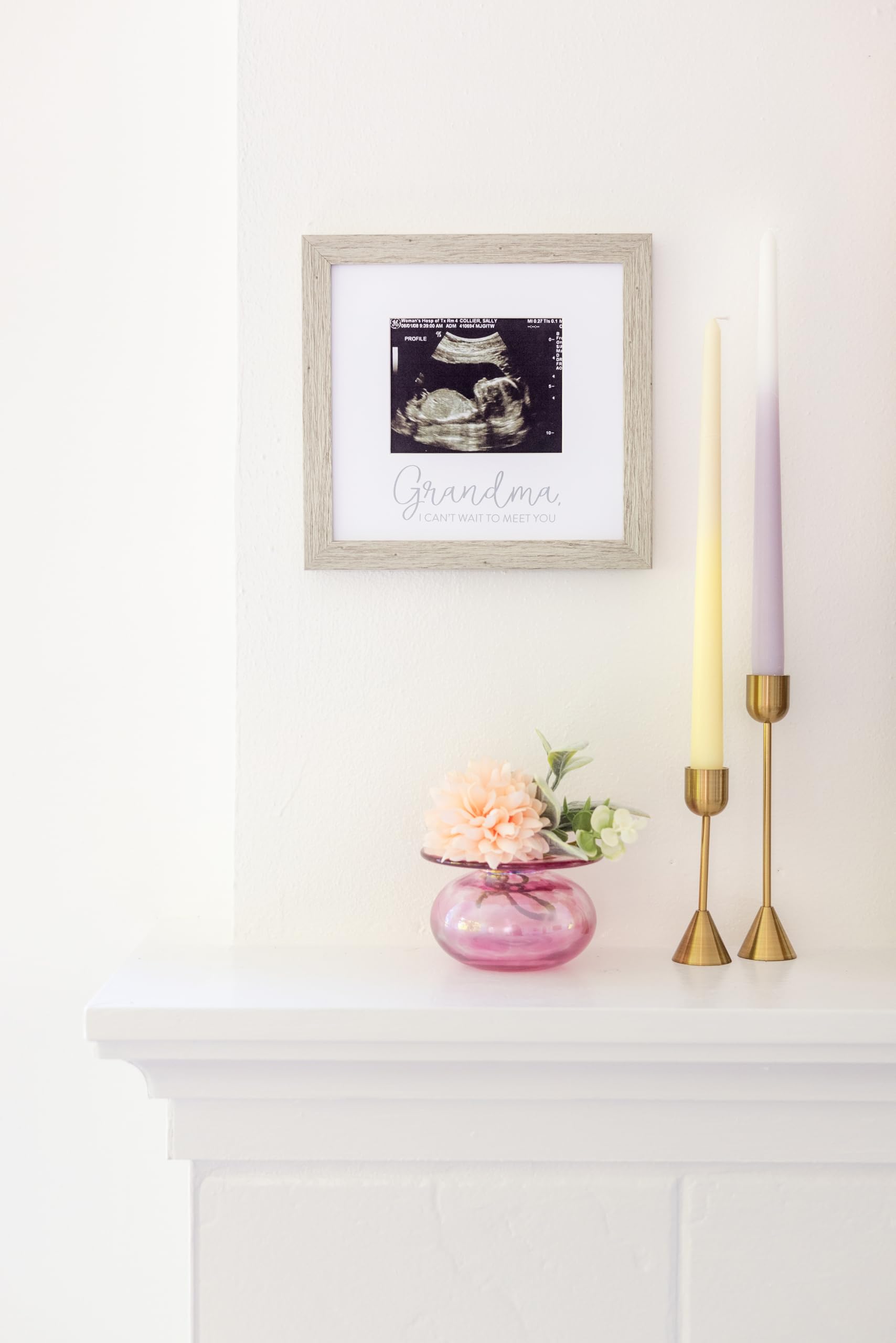 Kate & Milo Rustik Büyükanne Sonogram Resim Çerçevesi, Hamilelik Duyurusu, Ultrason Bebek Fotoğraf Çerçevesi, Cinsiyet-Nötr Bebek Hatıra Çerçevesi, Masa Üstü ve Duvar Dekoru, 4x5 Fotoğraf Ekleme,