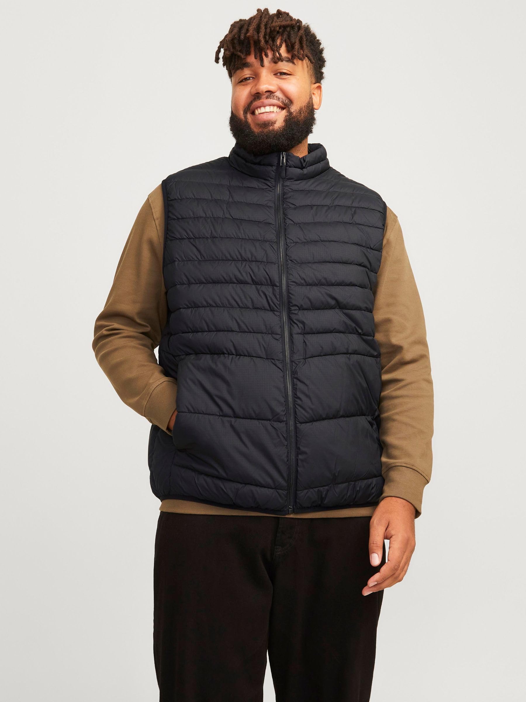 JACK&JONES PLUS Jjestate Packable BW Collar Pls Chaleco Acolchado para Hombre
