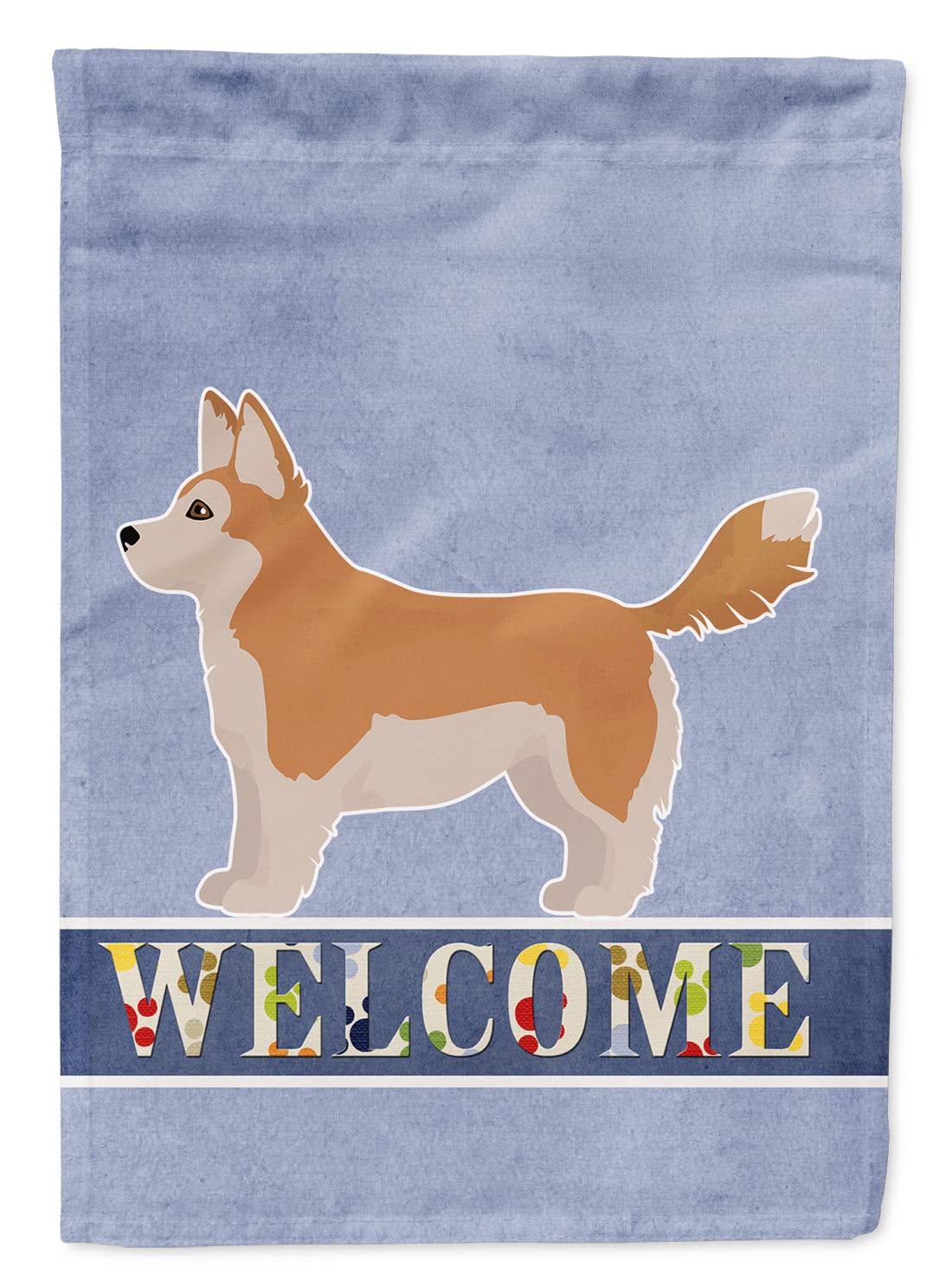 Corgi Husky Mix Welcome Flag drapeau de jardin grand format contre les entrées sans vie