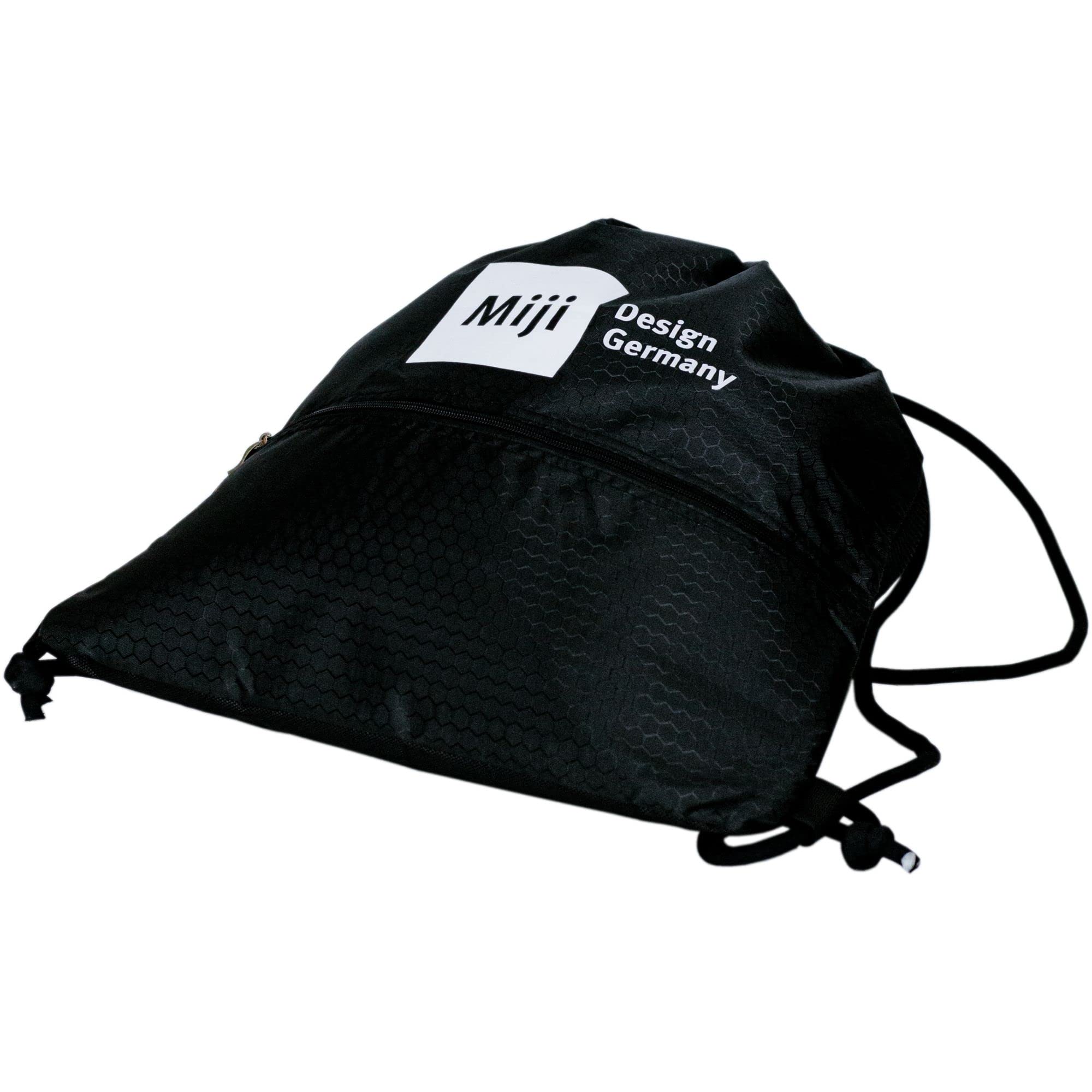 MIJI Twist Bag – Wasserdichte Sporttasche Mit 14 Liter Volumen, Kordelzug & Reißverschlussfach, Schwarz