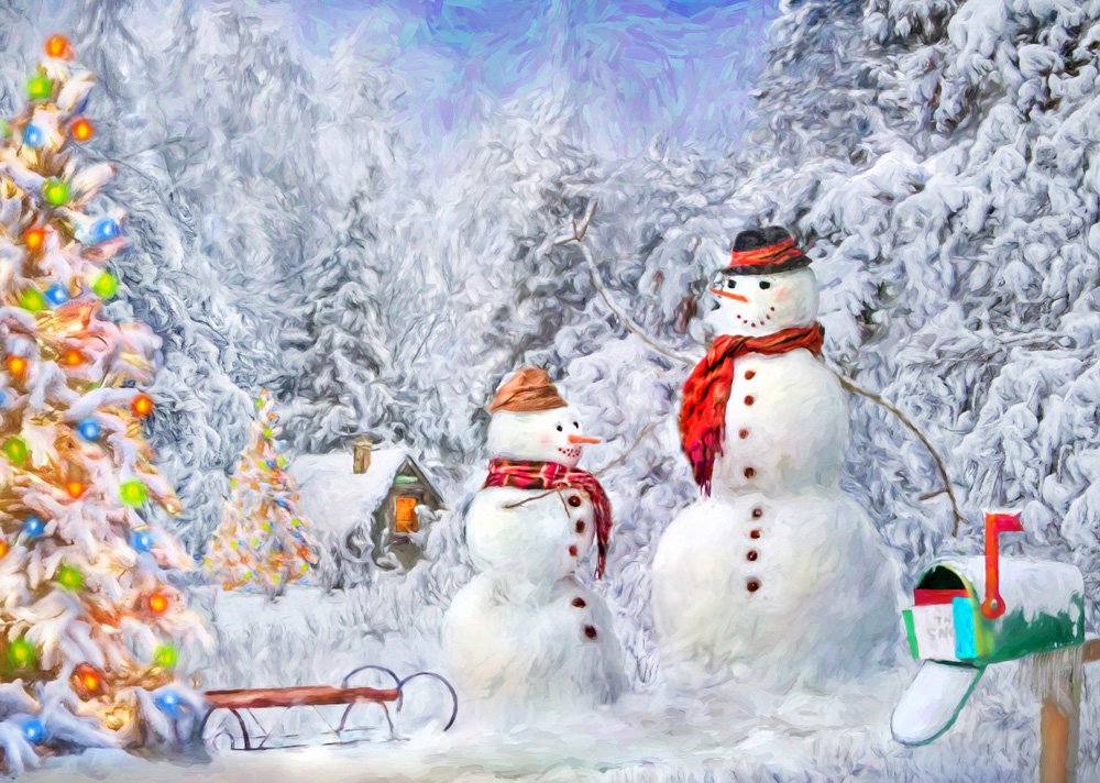 Weihnachten Schneemänner Weihnachtskarten – 15 Karten und Umschlägen