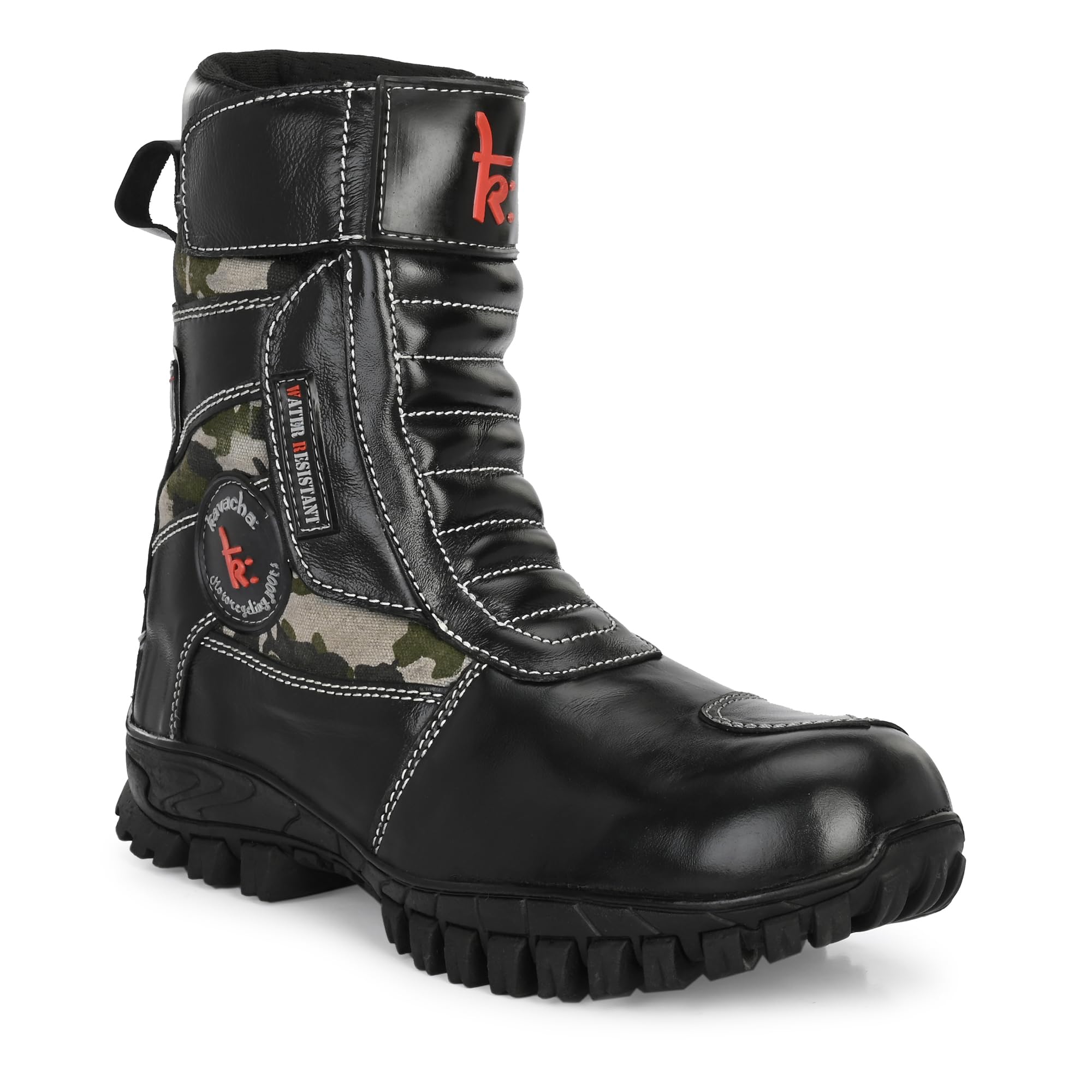 KAVACHA classic Biker boot/Motorcycle boot/Pro riding gear Pure leather upper & Rubber sole and Memory form insocks for long time wear and super extra comfort with ISI mark steel toe Size :11 (B0CP14CFVW) Amazon Price History, Amazon Price Tracker