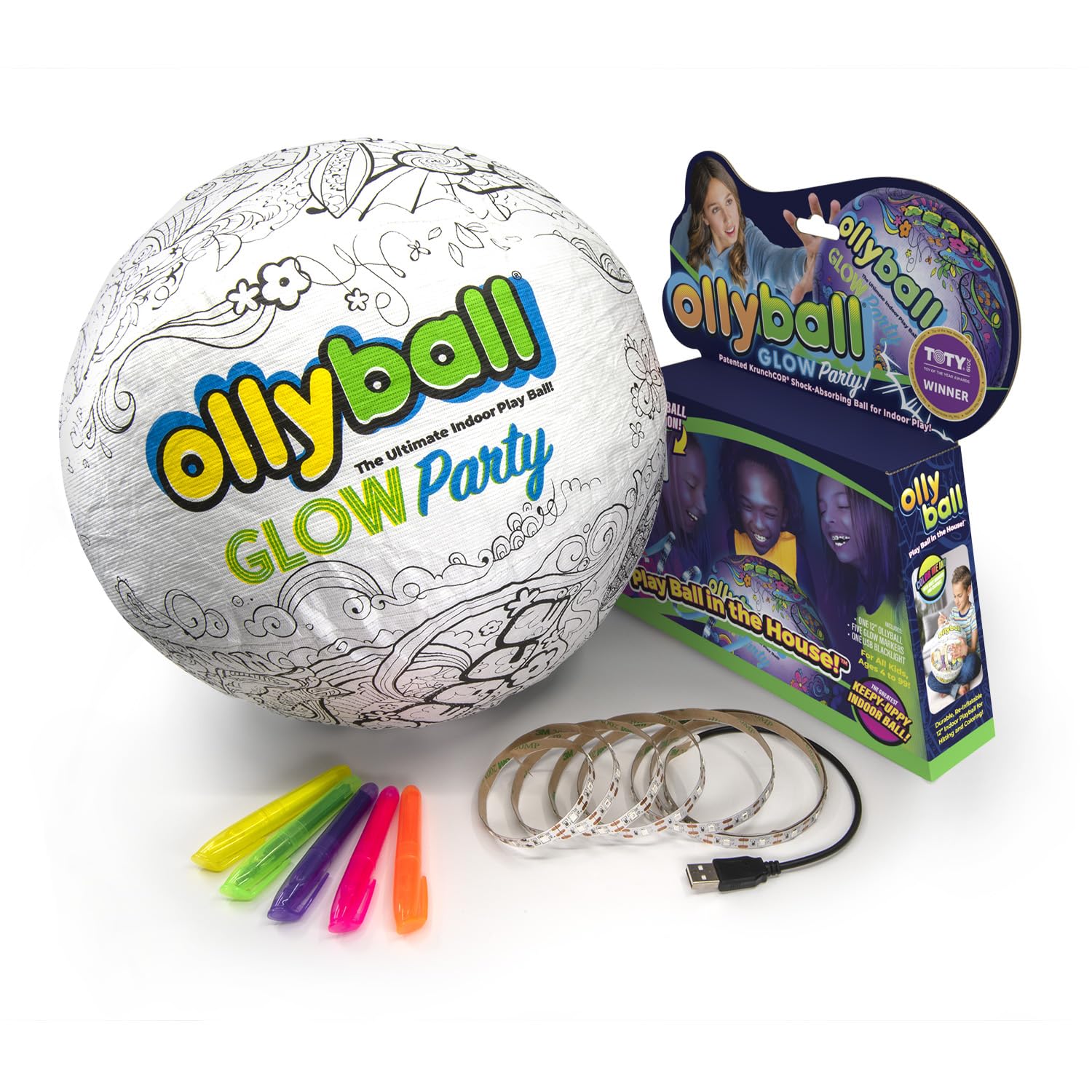 Snapklik.com : Ollyball Glow Party Indoor Play Ball Set, 12-Inch