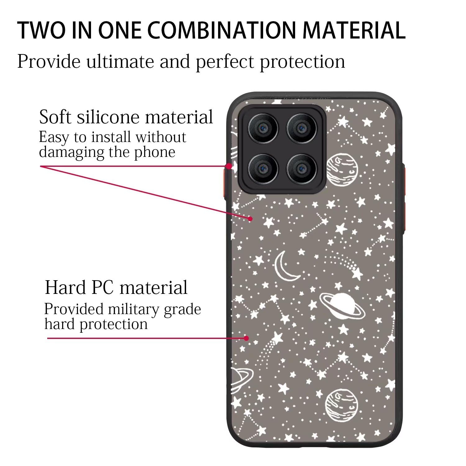 TAUYN Cover per Honor X8a, Ultra Sottile Premium PU Pelle Indietro Custodie, Telaio in Morbido Silicone, Antiurto, AntiGraffio Proteggere Custodia