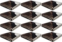 Vista 15 de Tapas de poste de cobre sólido resistentes de 5.5 x 5.5 pulgadas para postes de madera reales de 5.5 x 5.5 pulgadas, resistentes a la corrosión, 2