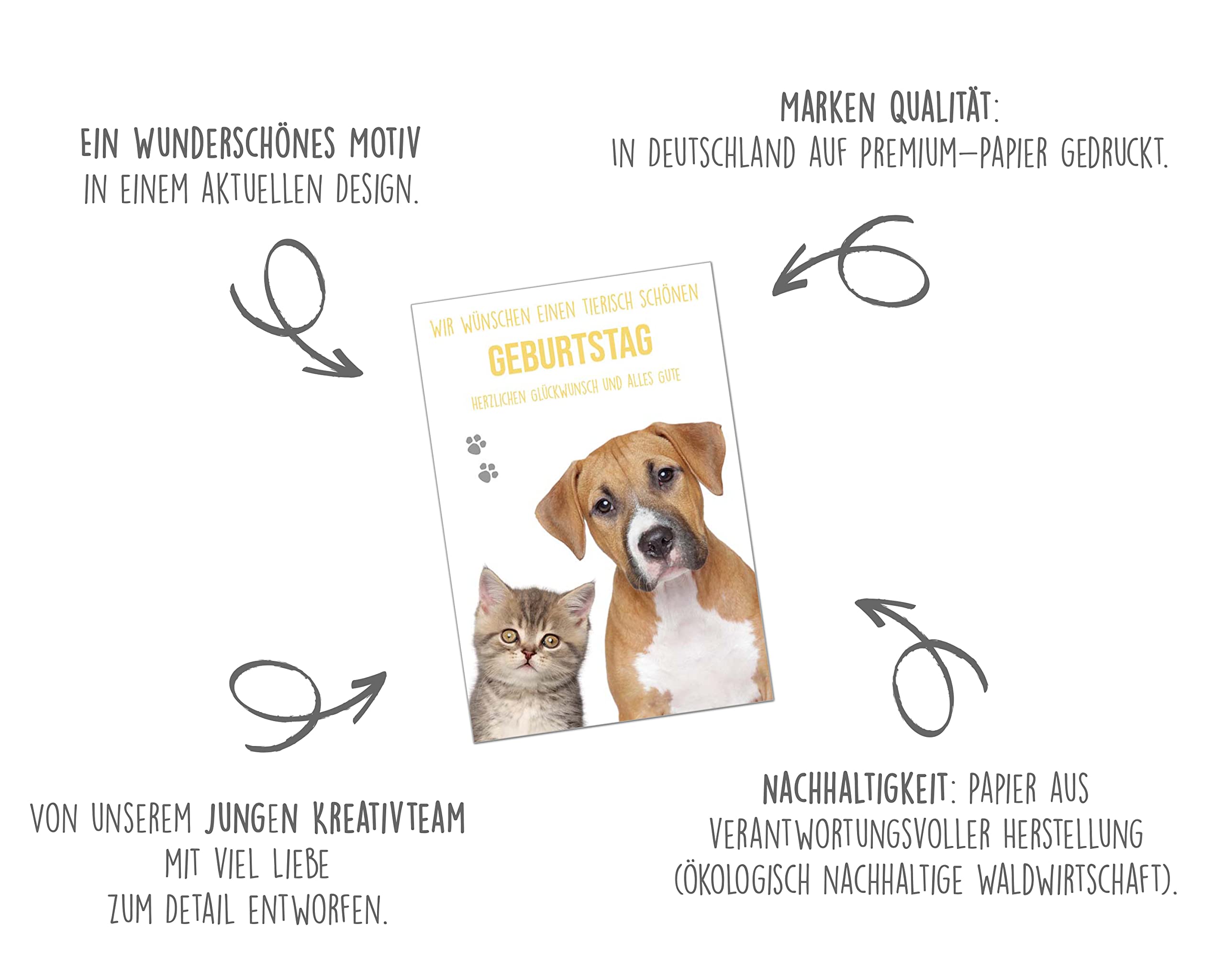 Biglietto Di Compleanno Edition Seidel Con Dolce Cucciolo Di Cane – Formato 11,5x17 Cm Con Busta Abbinata