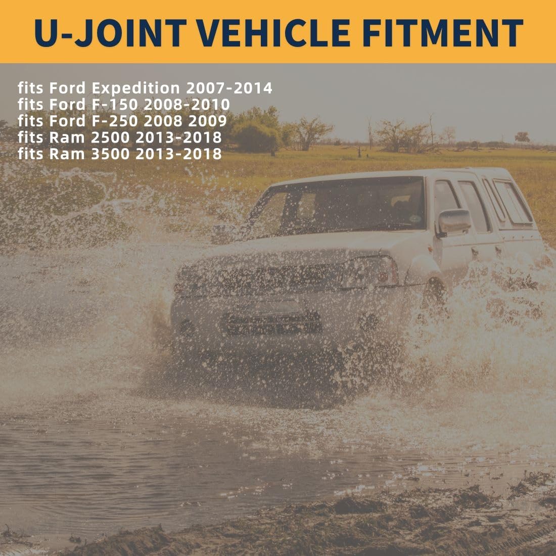 U Joint Front Drive Shaft Universal Joints Kit Replacement fits Ford F-150 5.4L RWD 2008 2009, fits Ford F-250 4.6L 4WD 2008 2009, fits Ford F-150 4.2L 4WD AWD 2010, fits Ford F-150 4.6L 4WD AWD 2010