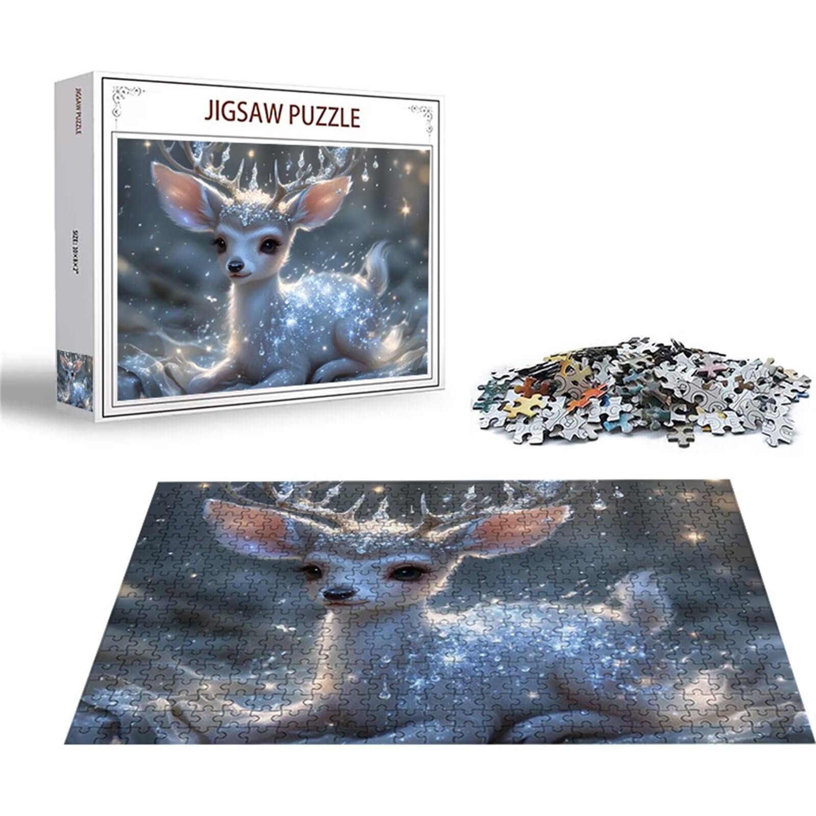 Puzzle 2000 sztuk puzzle ze zwierzętami jeleń drewniane układanki, klasyczne dla dorosłych diY gra wyzwanie idealnie pasują między nimi literami z tyłu Wysokiej jakości układanki dla dzieci dorosłych