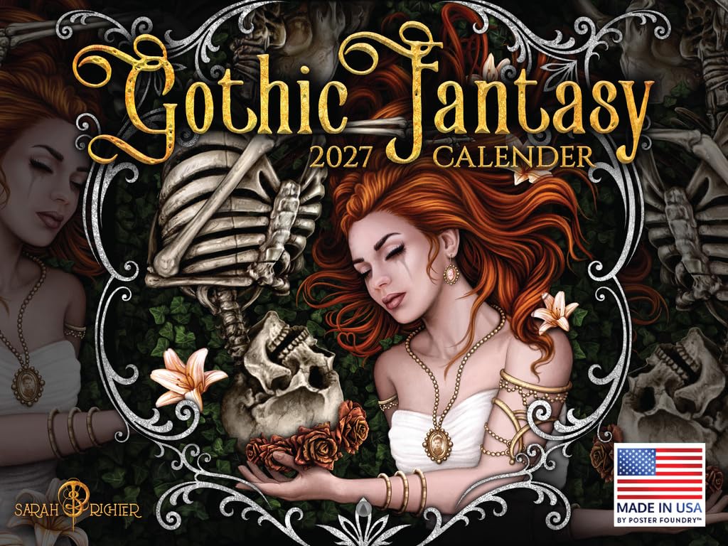 Gothic Fantasy by Sarah Richter Calendar 2027 Monthly Wall | American Made In The USA