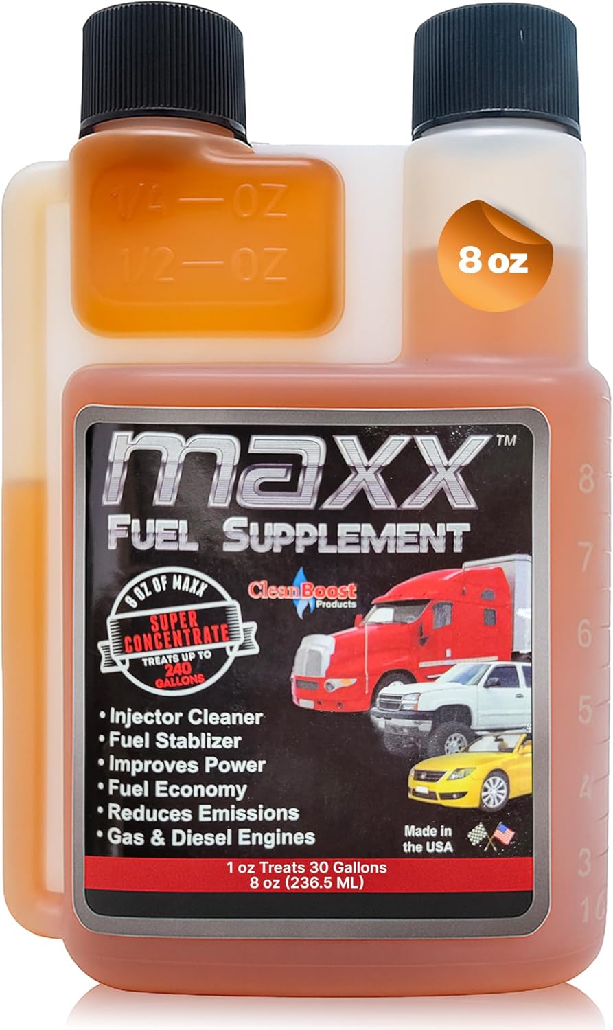 CleanBoost® Maxx™ 08oz Fuel Treatment for Gas & Diesel Fuel - Treats 240 Gallons