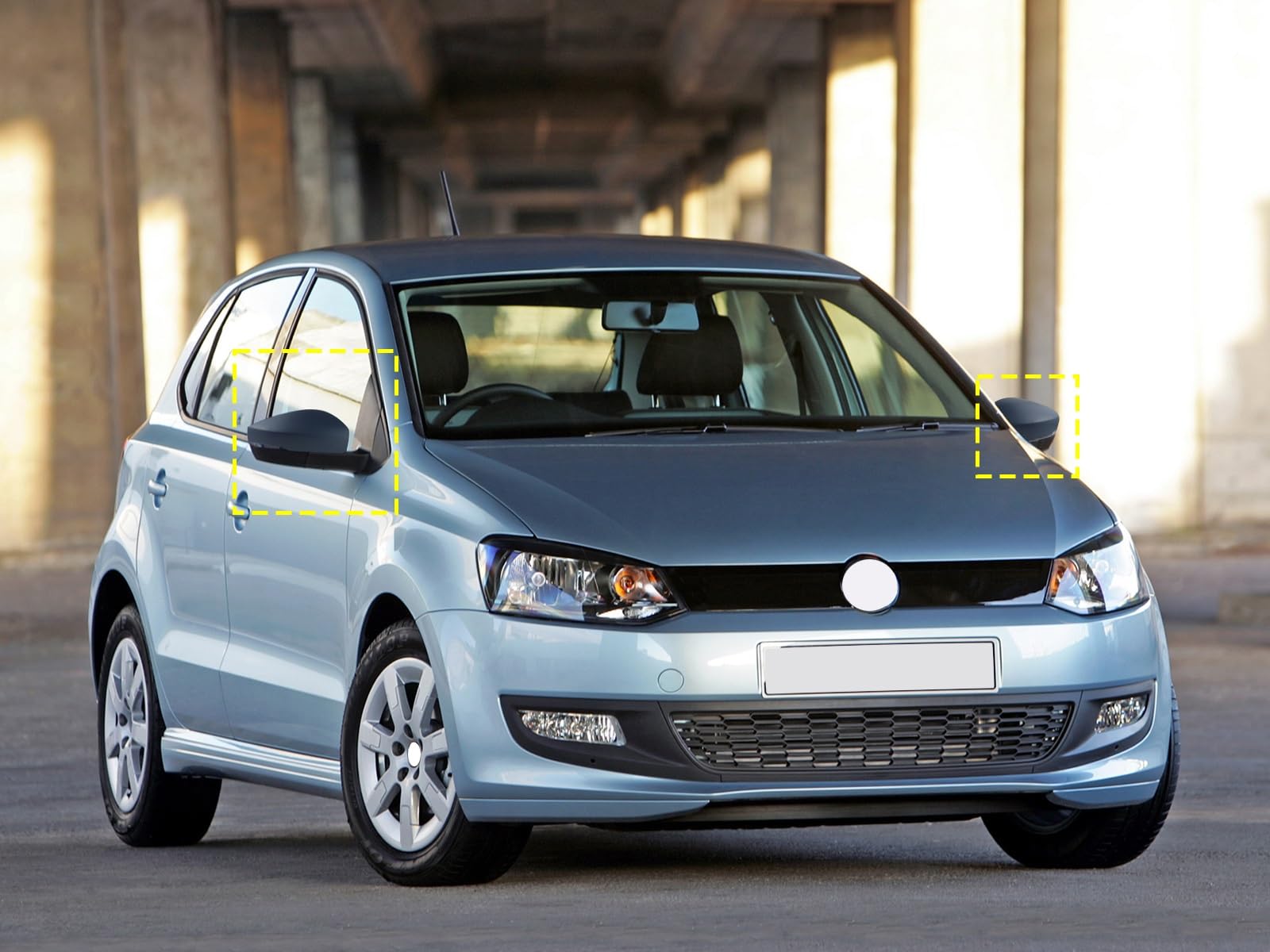 Per VW Per Polo Per MK5 6R Hatch 2009-2018 Lato Destro Retrovisore Ala Porta Specchio Elettrico Primer Base Trucco Retrovisore Esterno Elettrico