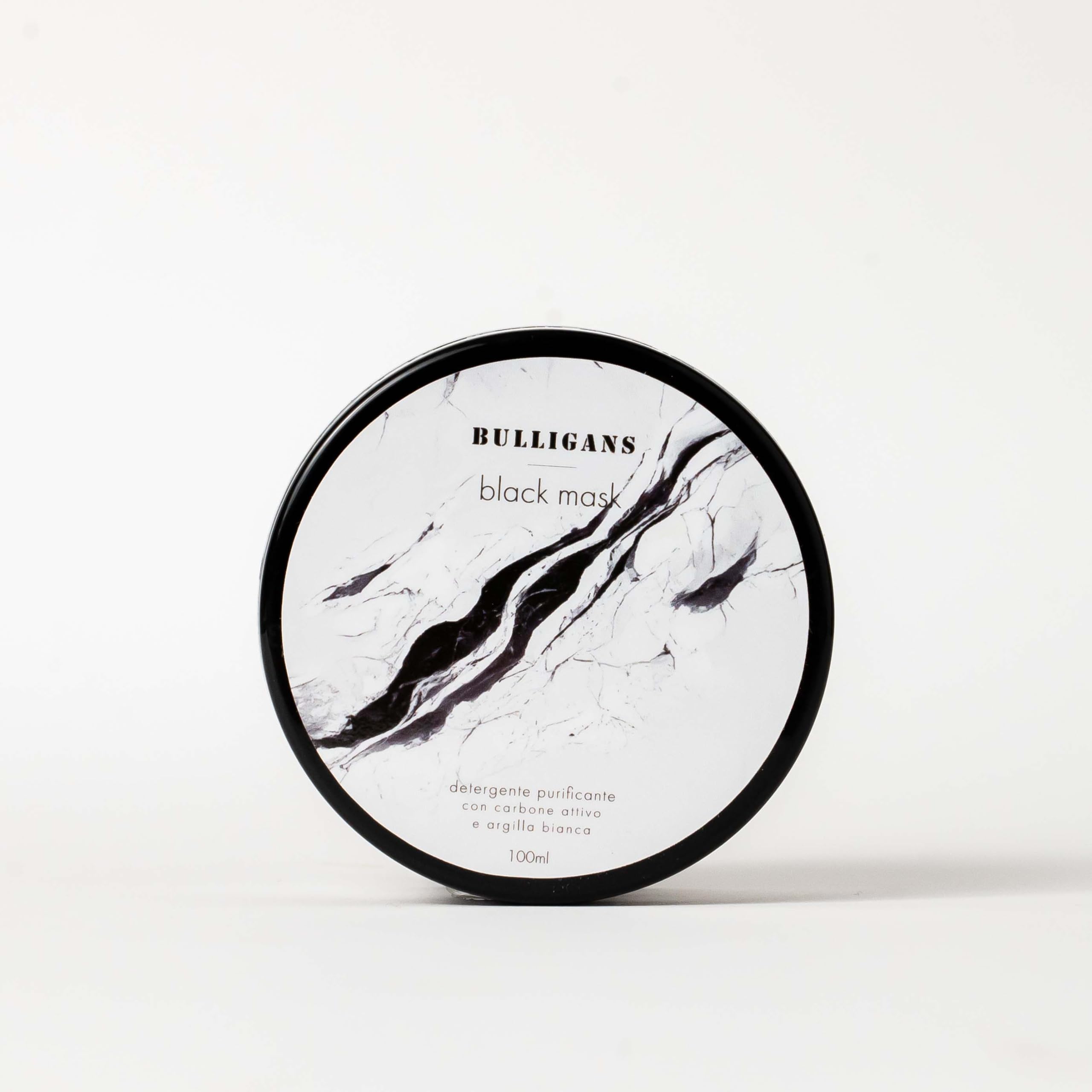 Bulligans BOX SKINCARE UNISEX COMPLETA con Detergente Purificante, Maschera Nera, Siero e Crema all'Acido Ialuronico, Effetto Lifting e Rimpolpante, Routine Completa, Made in Italy