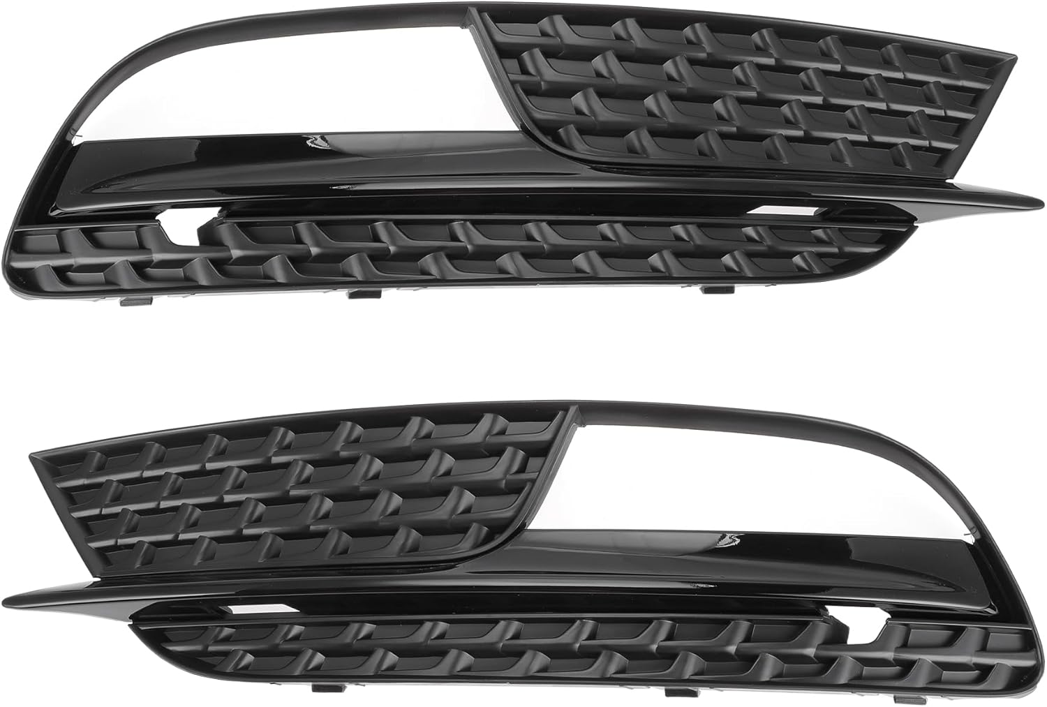 Fog Light Grill No.8T0807681H/8T0807682H 20.28"x5.12" Front Lower Bumper Fog Light Cover Inserts for Audi A5 2013-2017 ABS Black