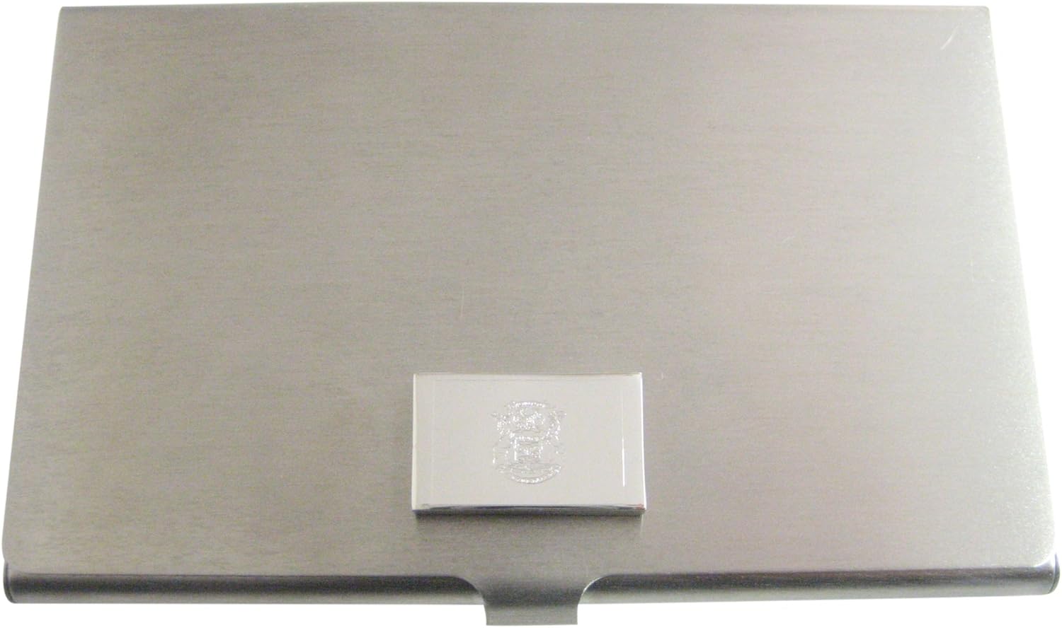 Kiola Designs Silver Toned Etched Michigan State Flag Business Card Holder