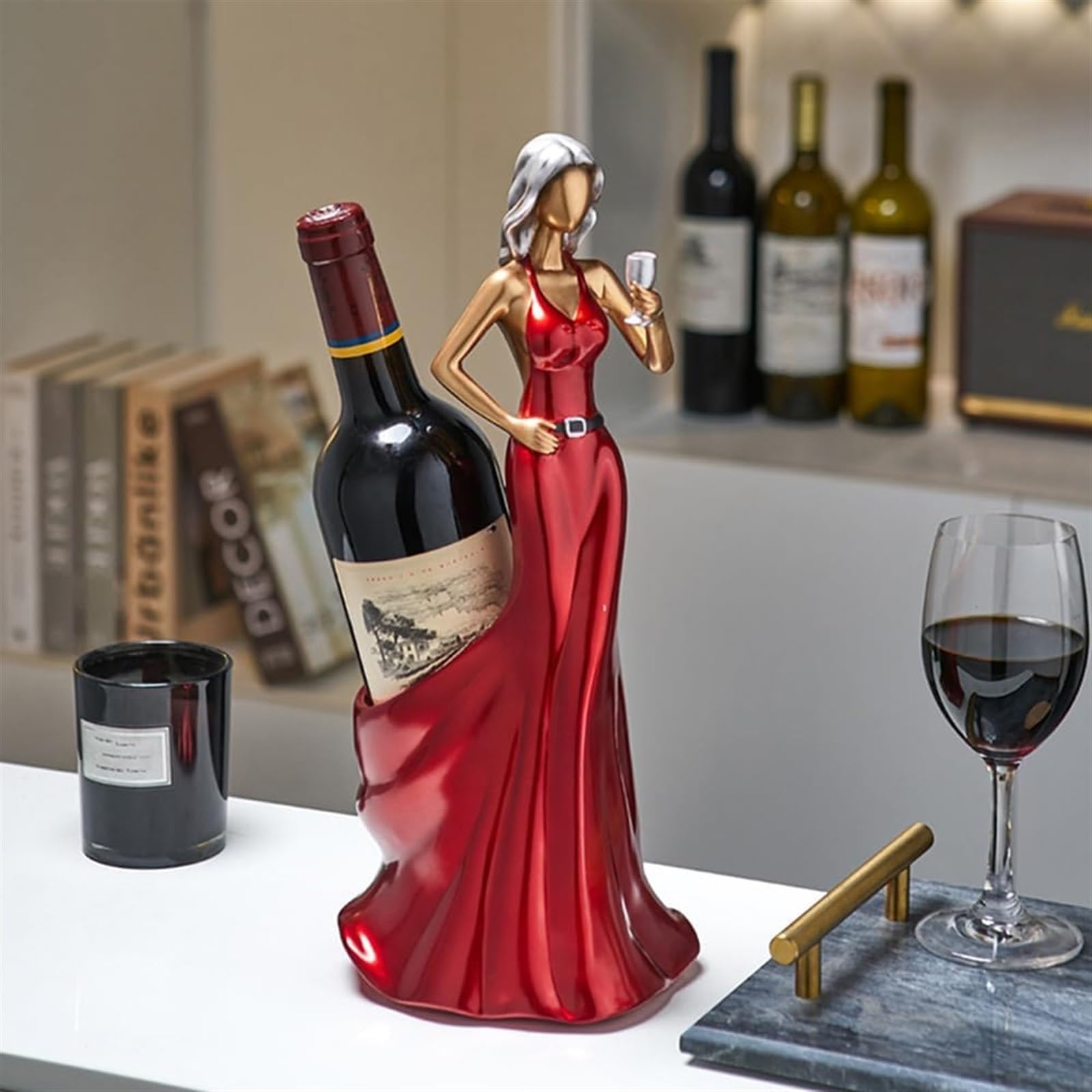Yorbay Casier à Vin Mural, Étagère à Bouteille Range Bouteille et Porte-Verre à Pied, Assemblage et Combinaison Libres