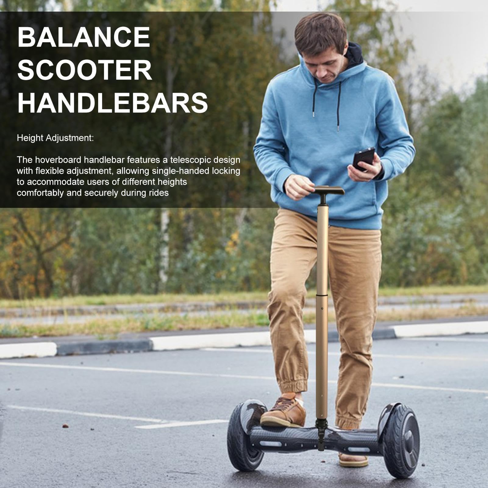 Maniglia Regolabile Per Hoverboard | Barra Manubrio In Lega Di