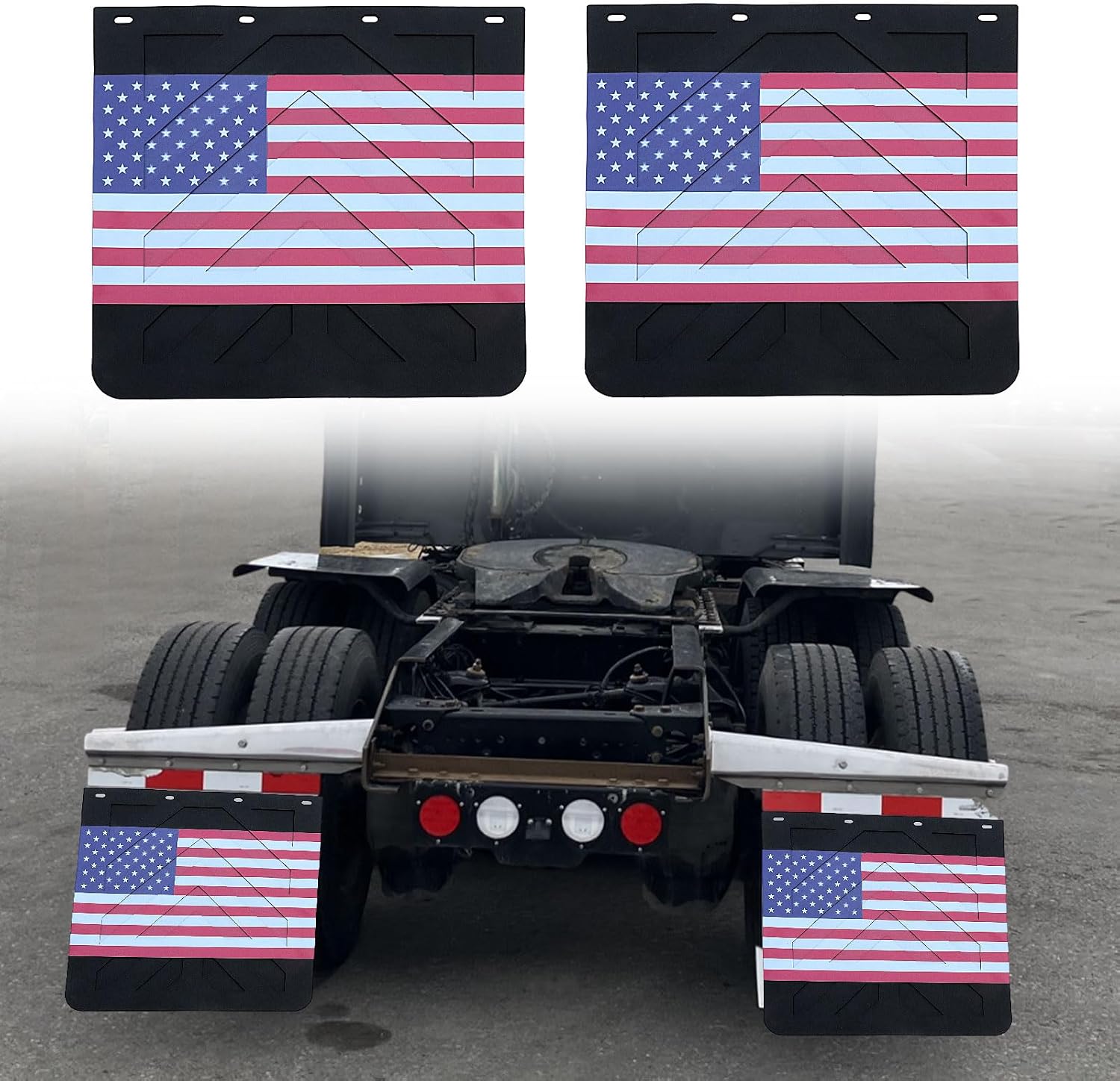 2024 New Upgrade Mud Flap for Pickup Semi Truck/Trailer with Eagle Design, Universal Heavy Duty Rubber MudFlaps, 24x24 inch 2 Pack (Egale)