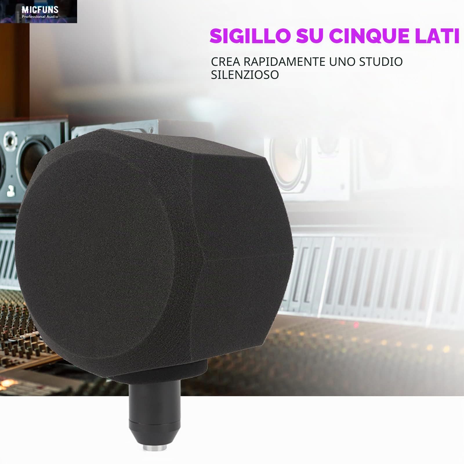 Filtro antipop e paravento per microfono F3, schermo antipop per microfono, per cabina di isolamento vocale da 45 mm-60 mm, attrezzatura portatile per studio, copertura insonorizzata