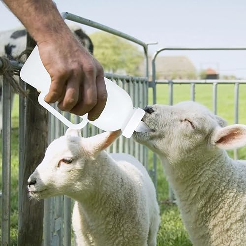Miniatura 8 de 2 botellas para bebés Botellas de cabra para alimentar a cabras bebé, botella de oveja, alimentador de botellas de cabra de silicona de cordero