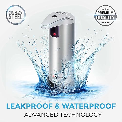 Miniatura 7 de POHL SCHMITT Dispensador de jabón automático de alta calidad, sin contacto, funciona con pilas, 3 niveles de ajuste, impermeable y a prueba de