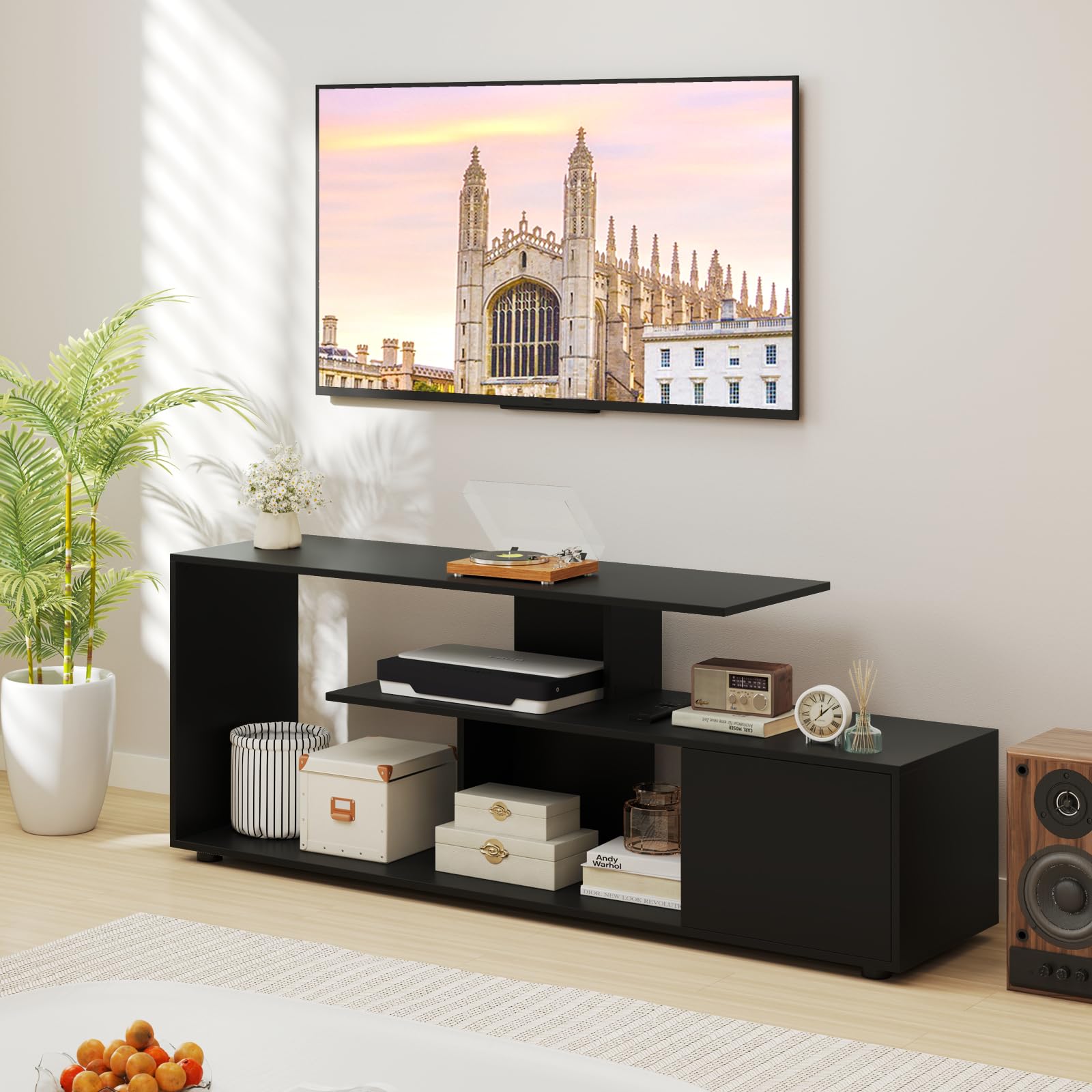 Stands TV 55 Pollici Storage Shelves Cabinet - Dettaglio