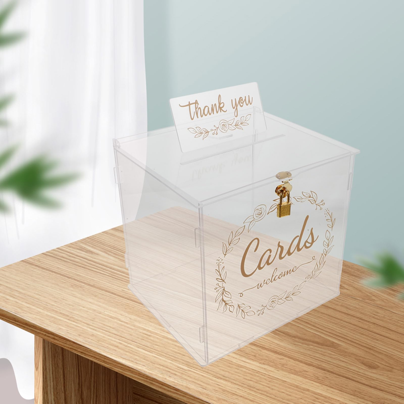 Elegante Hochzeitskartenbox mit Schloss aus Acryl für Hochzeitsparty Große Kapazität und Dekoratives Design zur Aufbewahrung von Karten und Erinnerungen