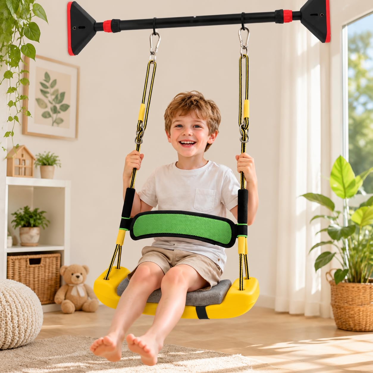 schaukel Outdoor Indoor, Hängeschaukel für – Schaukelsitz mit Seil für vielseitigen