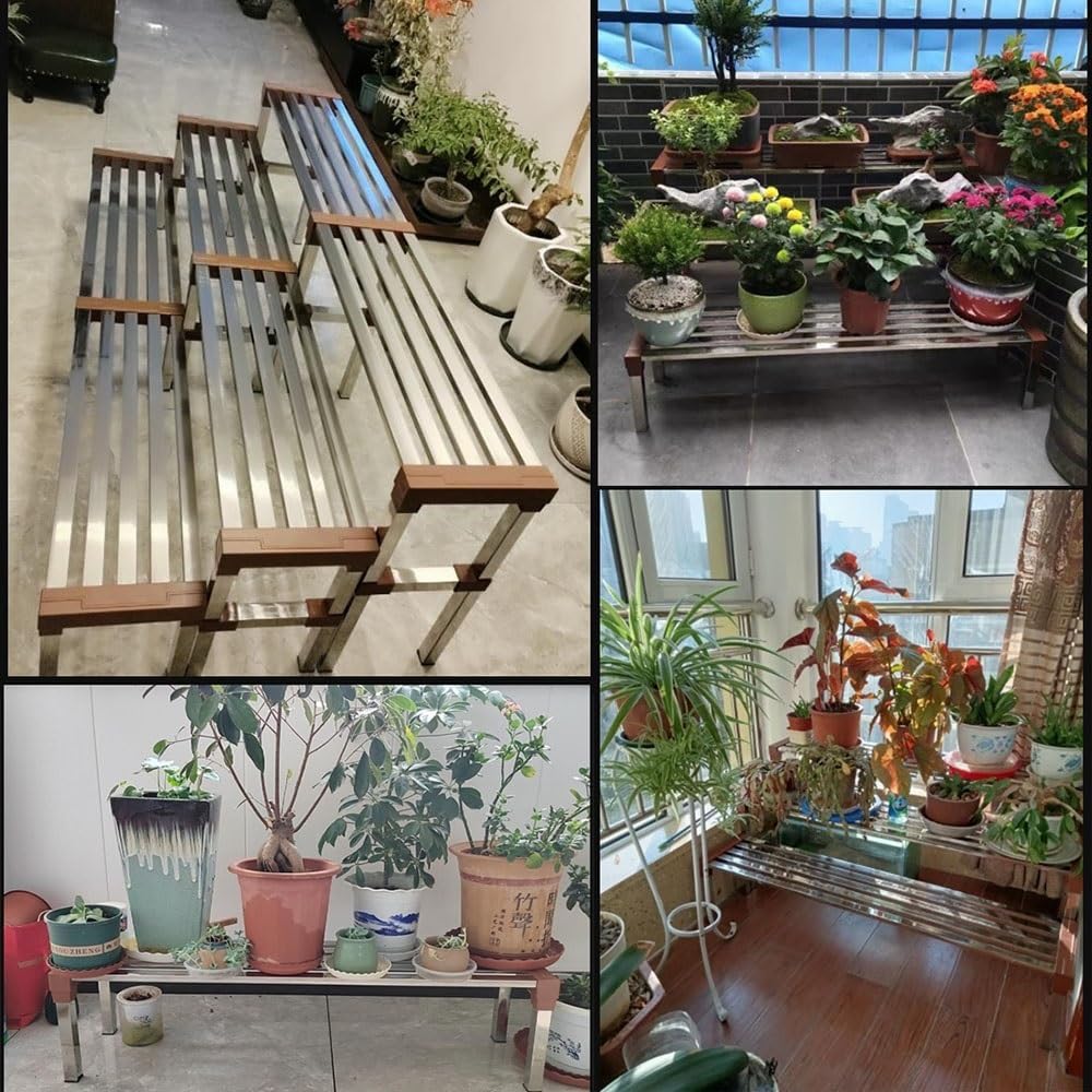 S.S PLANTS　653035 Amazon.com: TOCTUS Stainless Steel Plant Stand Freestanding Plant