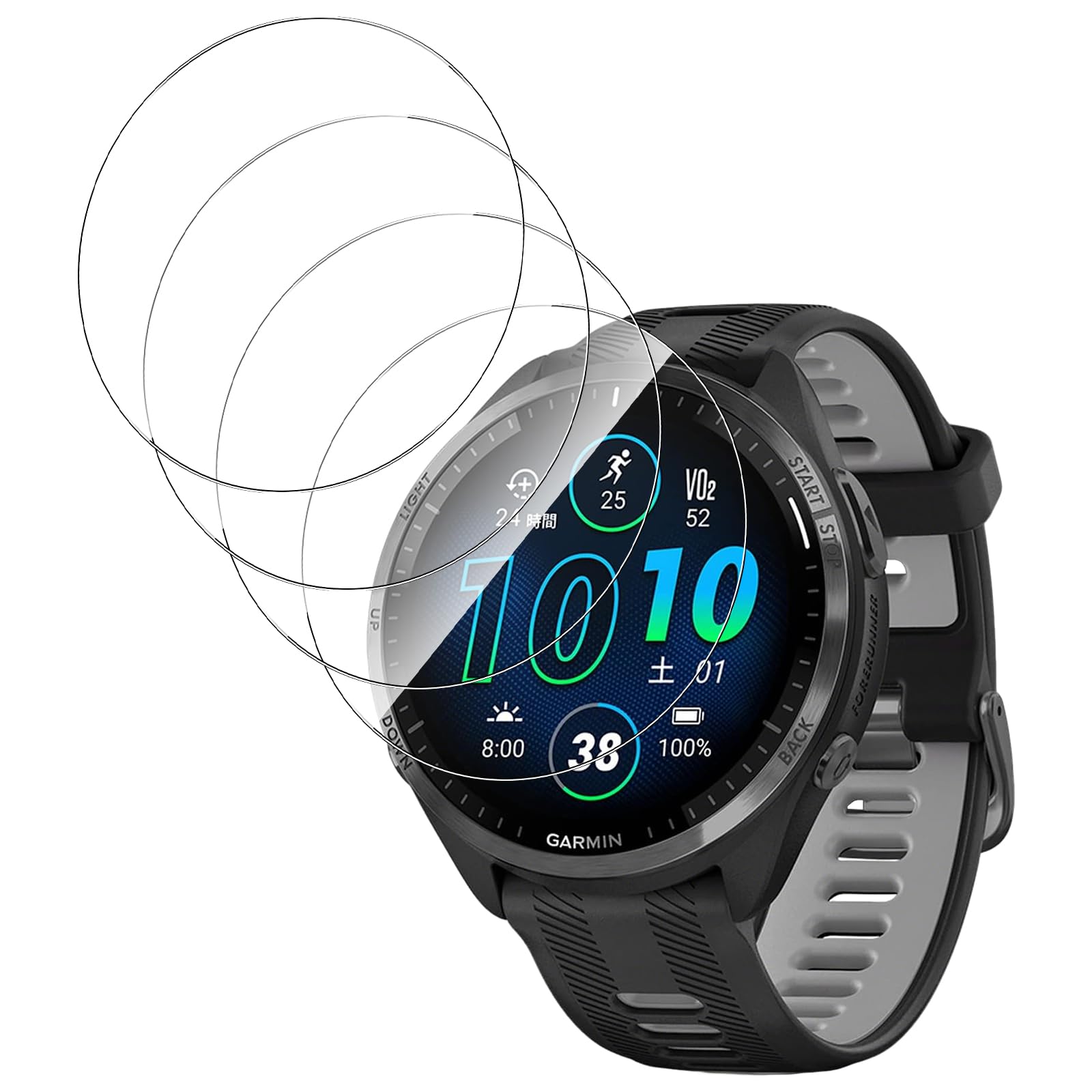 Amazon.co.jp: 【4枚セット】For Garmin Forerunner 965 フィルム 