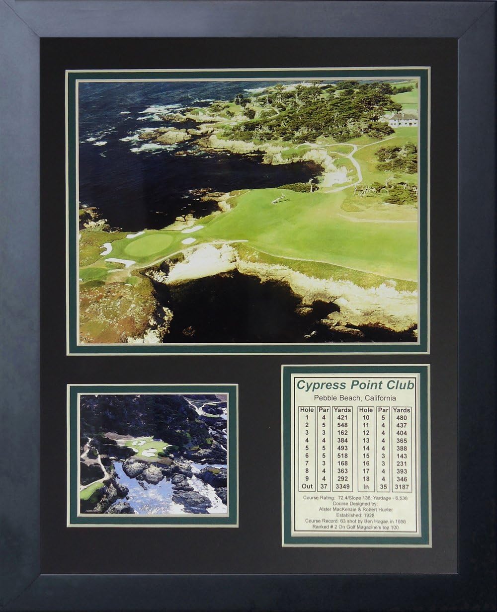 Legends Never Die Cypress Point Golf Course 11" x 14" Framed Photo Collage, (12951U)