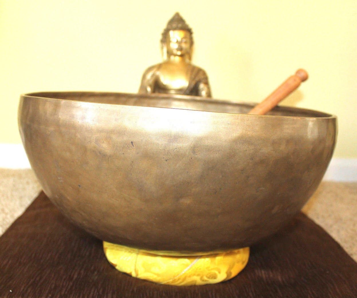 bowlsofnepal Huge 14" Energetic Sacral 'D#' Chakra Healing Tibetan Singing Bowl Made in Nepal