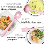 Umite Chef 22-Piece Silicone Cooking Utensils Set, Heat Resistant & Dishwasher Safe Kitchen Tools, Non-Scratch Spatula Set for Nonstick Cookware (Pink)