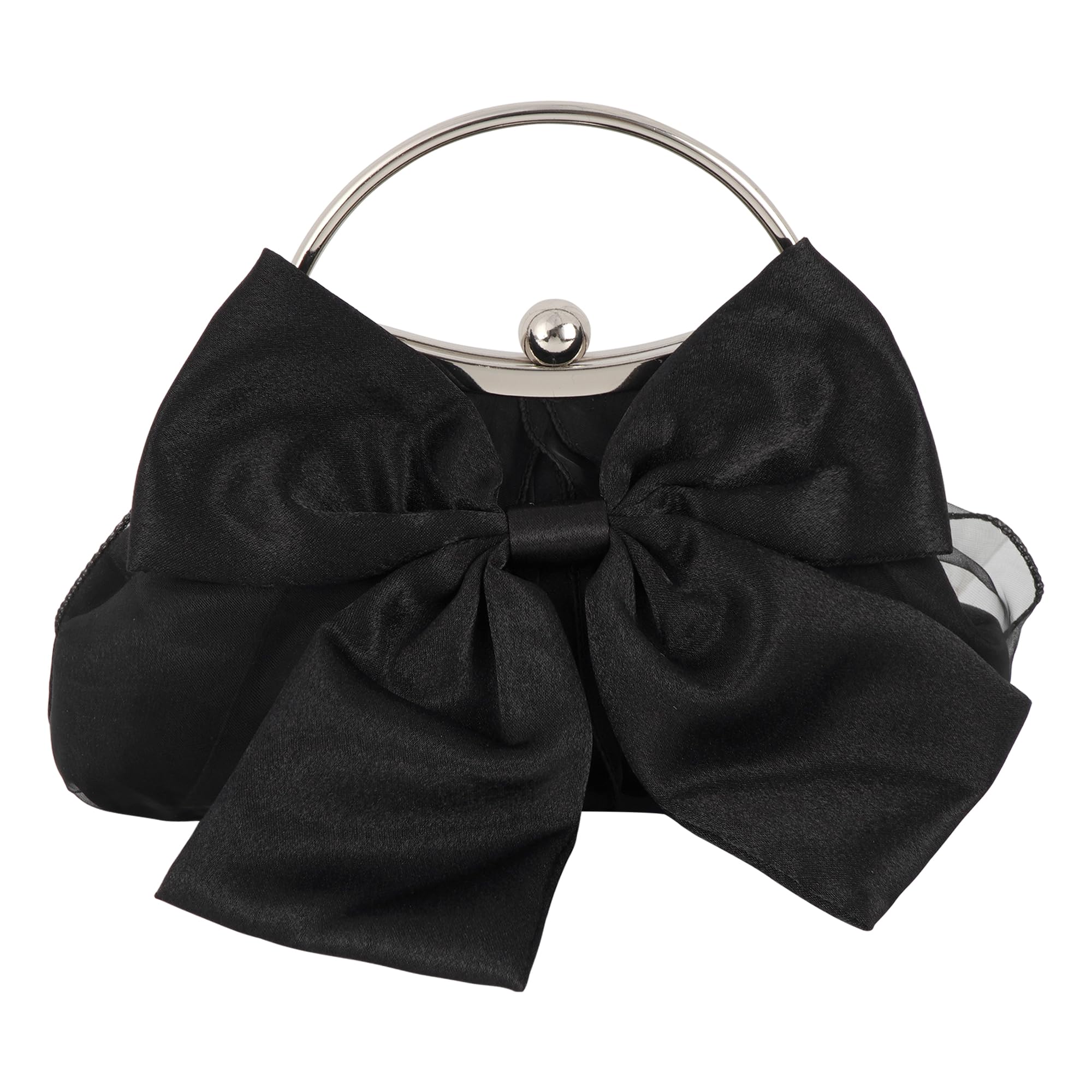 Pandalein Damen Schleife Clutch Seide Abendtasche Brauttasch