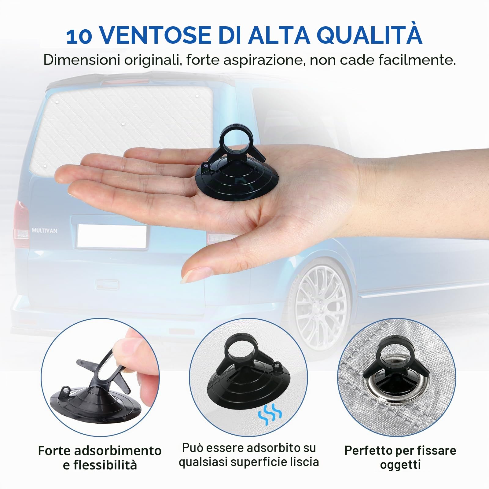 Parasole per Lunotto Posteriore Auto per VW T5 T6 2003-2024, una Porta Copri Sole Lunotto Posteriore Tenda Parasole Protezione Solare Anti - UV