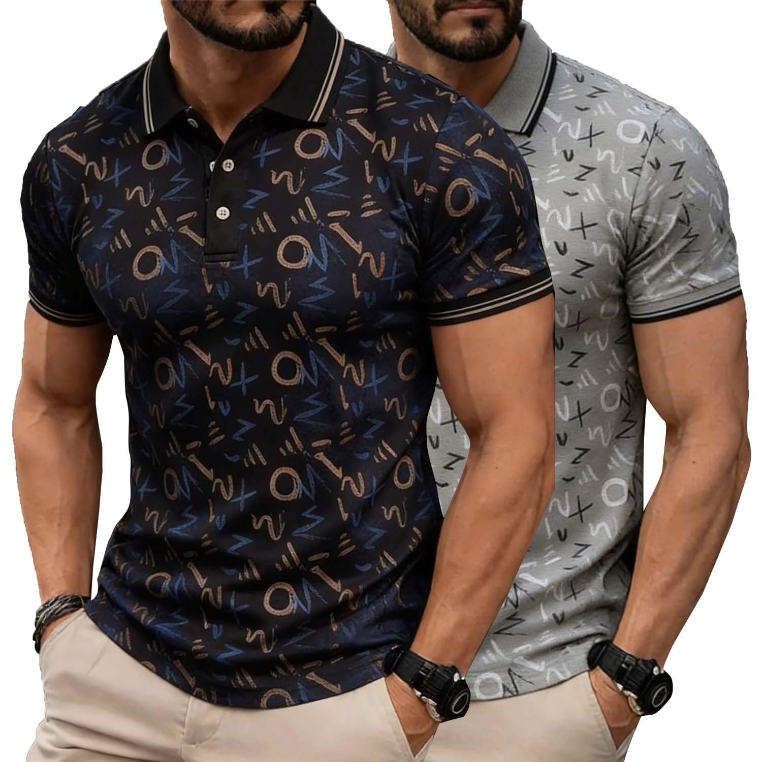 Lymio Polo pour homme, style col (lots également disponibles) (121-124)