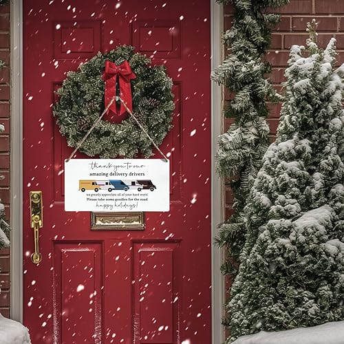 Miniatura 9 de HTBIG Letrero de madera rústica, decoración de porche frontal, decoración de puerta delantera, letrero de agradecimiento para timbre de puerta