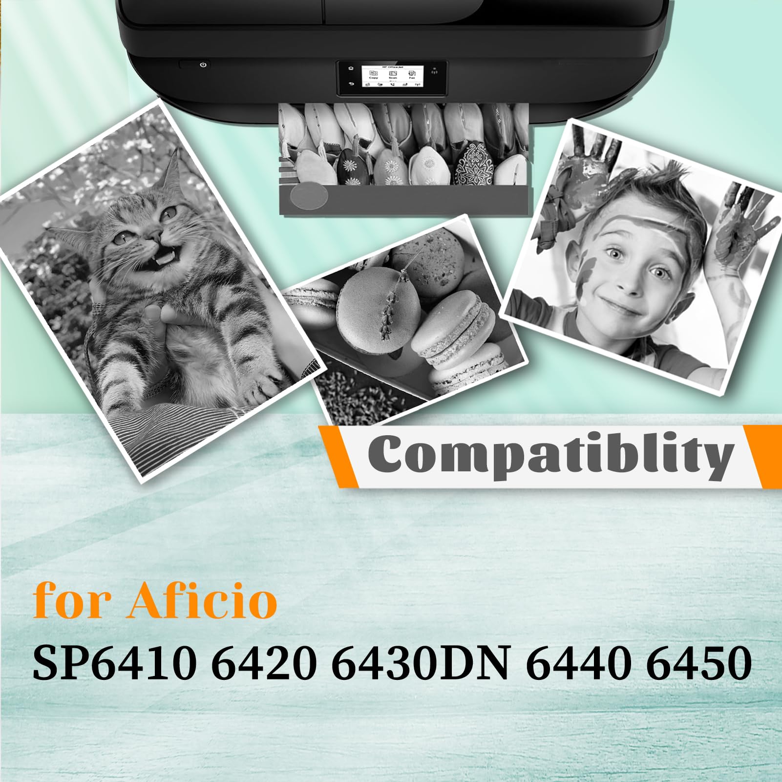 Compatibile per Ricoh SP6430C Sostituzione dell'unità tamburo per AFICIO SP6410 6420 6430dn 6440 6450 Stampante 1 Pack
