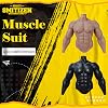 SMITIZEN Smtizen Silicone Muscle Suit Upgraded Male Chest with Arms Artificial Abs Realistic Fake Muscle Top Costume Cosplay Halloween Carnival