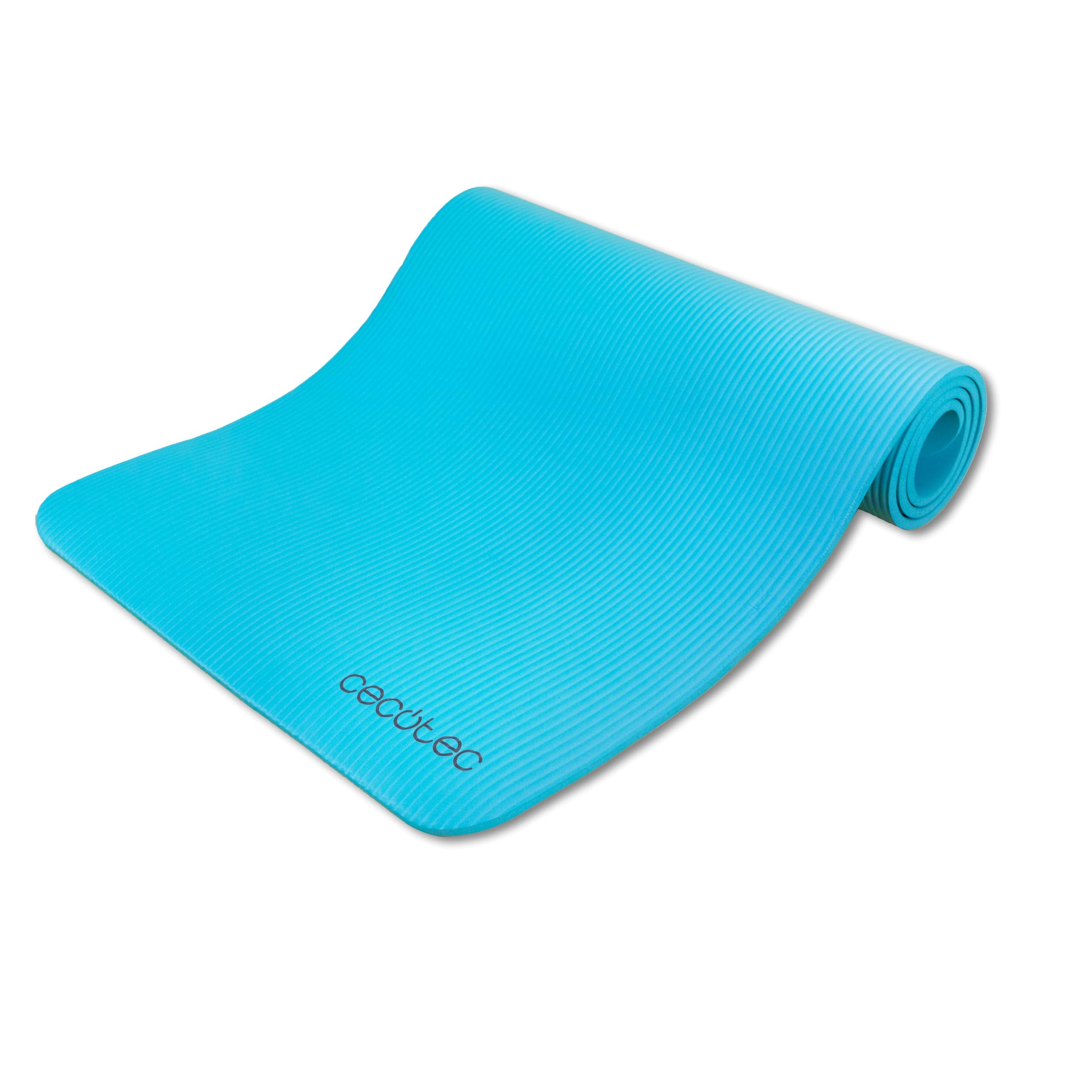 Cecotec Tappetino fitness - Pilates - Yoga - Allenamento funzionale - 183 x 61 cm DrumFit Mat. 1 cm di spessore, realizzato in materiale NBR resistente e antiscivolo, maniglia per il trasporto, facile