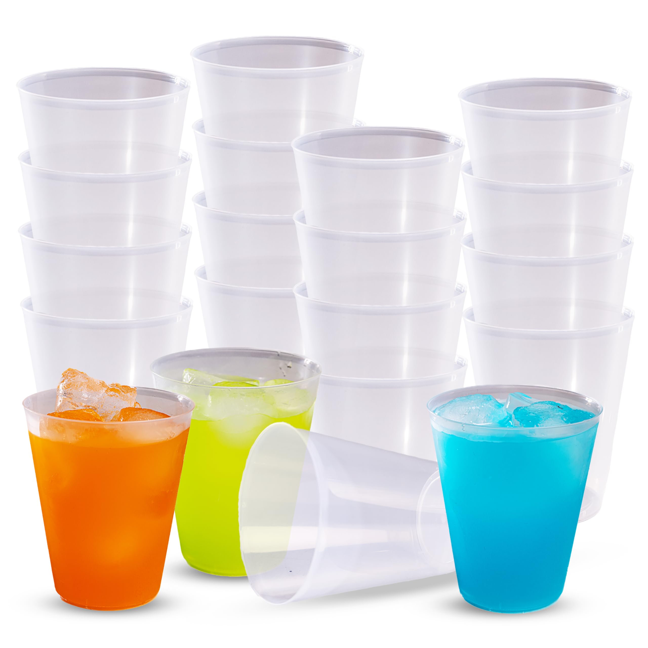 TUKA - 1000 Vasos Reutilizables Tipo Sidra de 480 ML - Plástico Duro Resistente - Ecológicos - Libre de BPA - Para Fiestas, Eventos, Copas, Gin Tonic - Vasos Grandes (1000, 480 ml)