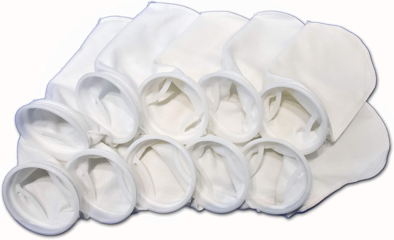 Filter Sock, 100 Micron, 4" Flange x 14" Long, 10 Pack, Perfect for Aquariums, Made in USA