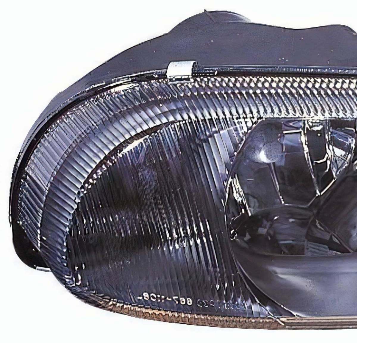 Fanale realizzato per Alfa Romeo 156 1997 Destro H7-H1 alogeno predisposto per regolazione elettrica Parabola nera 60620134