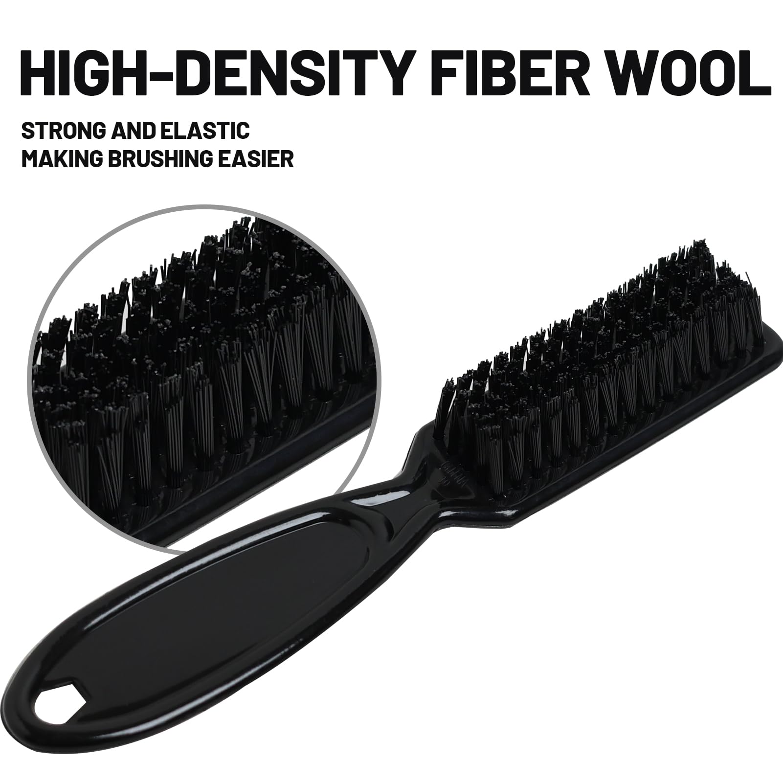 Cepillo de Nailon Negro 2PCS Limpieza de Cuchillas Barba Cerdas Suaves Fácil de Llevar