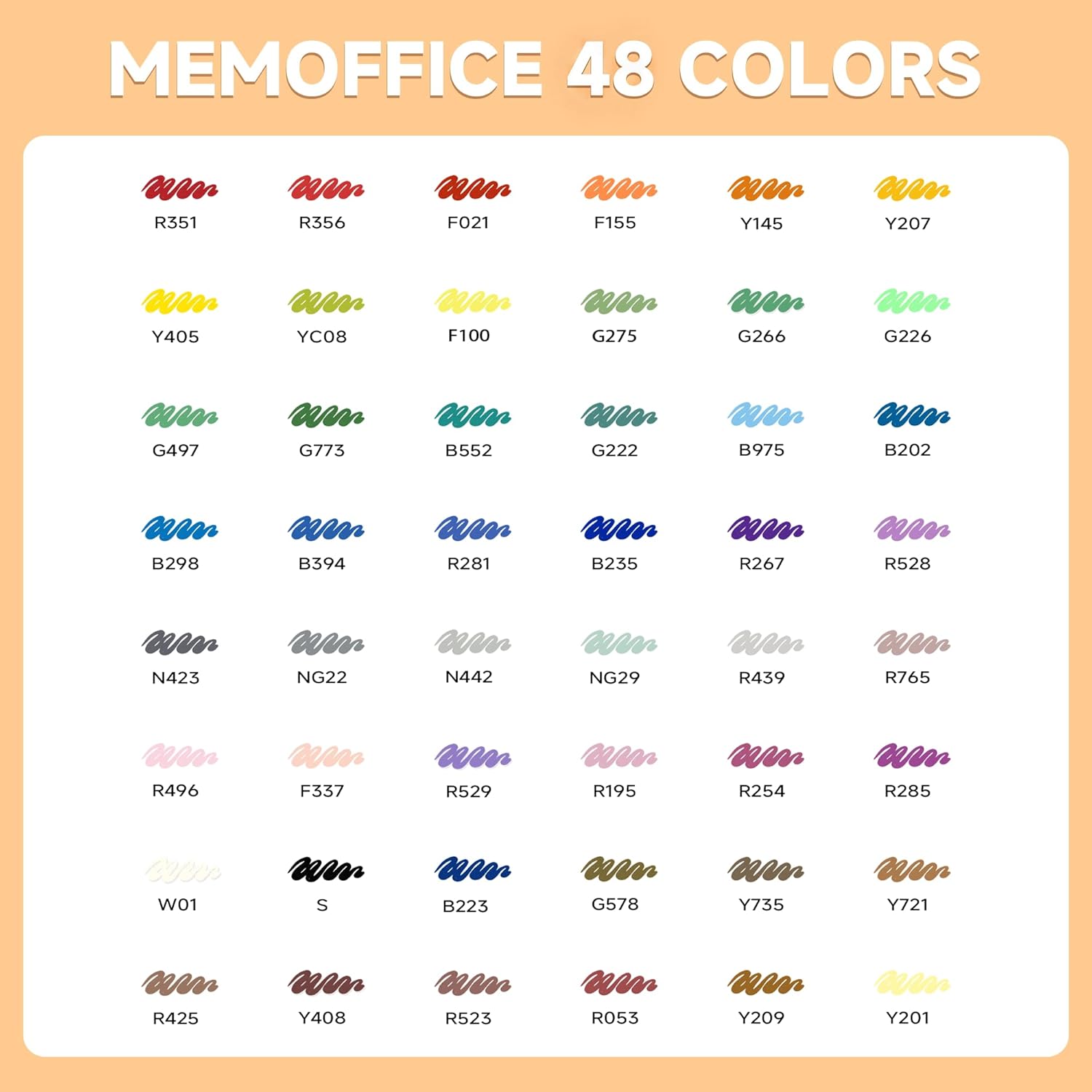 MemOffice Direct Liquid Acrylic Paint Markers, 48 Colors Brush Tip Pens with Carrying Case, No Bleed, Waterproof, for Rock, Wood, Canvas, Glass, Fabric, DIY Crafts for Adults