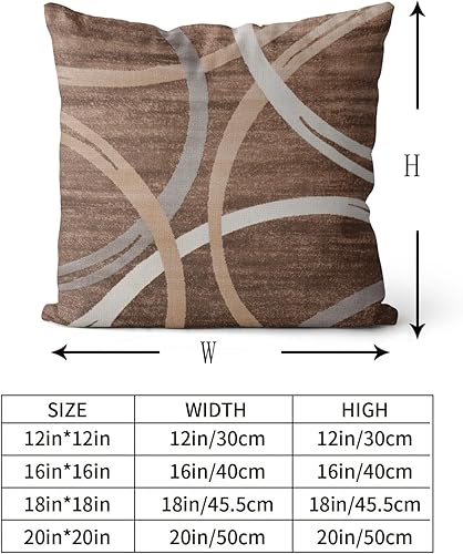 Miniatura 3 de Juego de 2 fundas de almohada con círculos ondulados, modernos anillos de contraste opacos, fundas geométricas para sofá, hogar, decoración de doble