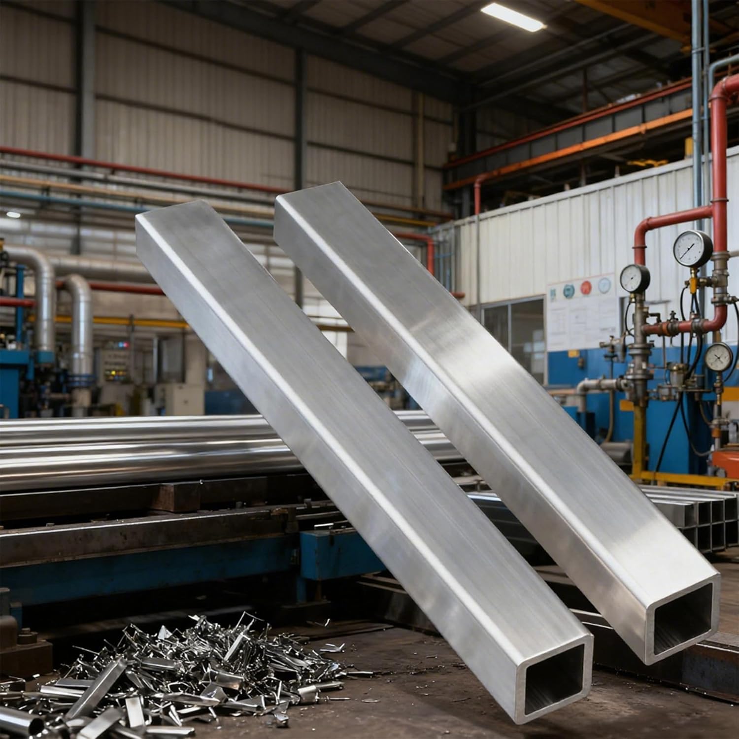 1”x 1”x 48”Aluminum Square Tubing, 0.125 Inch Wall Thickness, DIY Industrial Grade Seamless Square Metal Profile,1Pcs