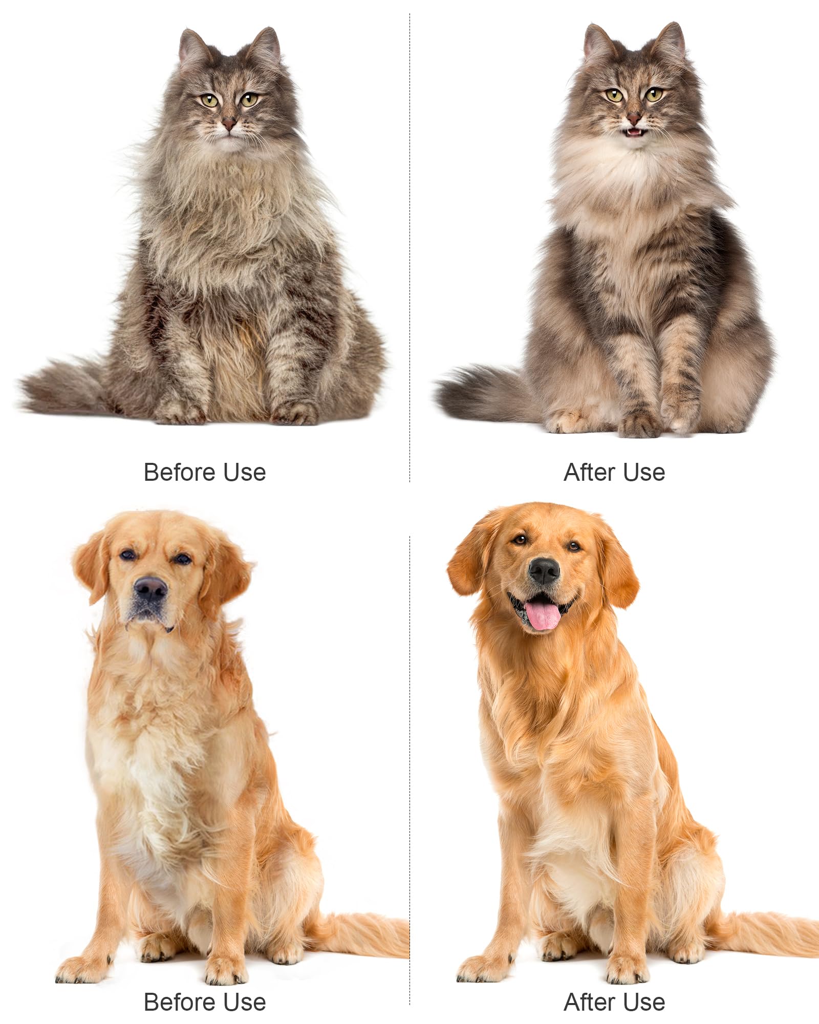 Haustier-Dampfbürste für Hunde und Katzen, Fellpflegekamm für Haarausfall, schwimmendes Haar, glatt und entwirrend, sanfter kühler Nebel, macht das Haar weicher, reduziert statische Aufladung und